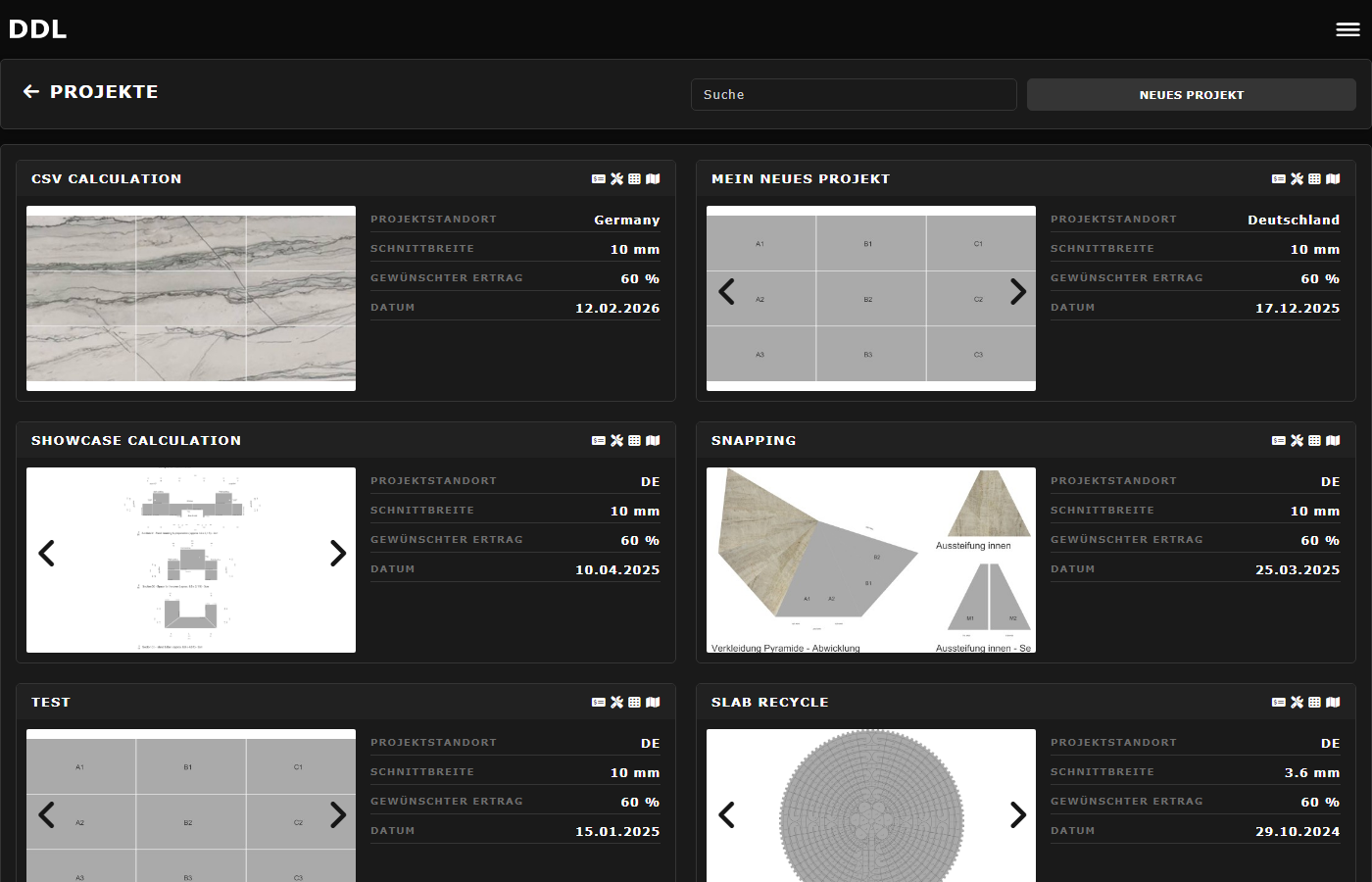 DDL cutting with project context